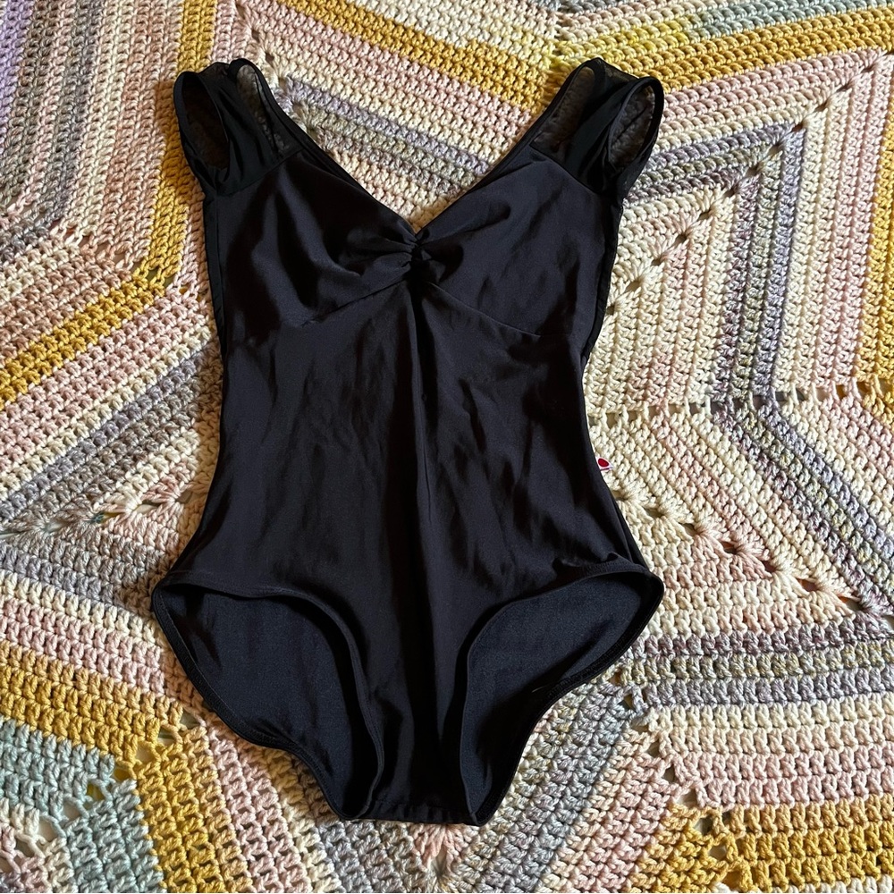 Yumiko Elli Mesh Cap Sleeve Leotard